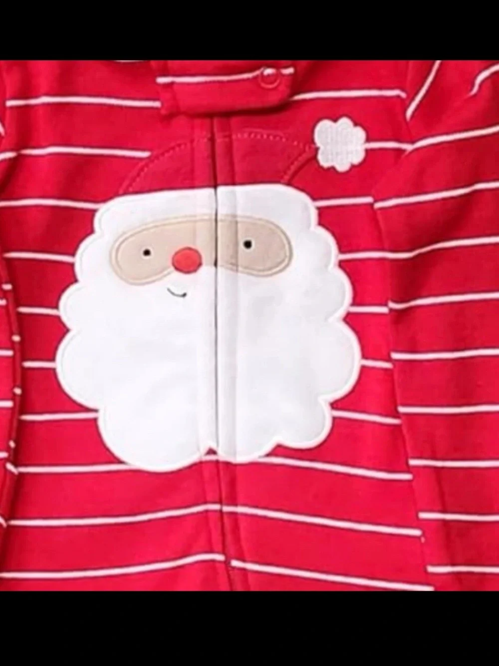 Carter's Baby Christmas Santa Striped Footie Pajamas & Hat Set 6 months